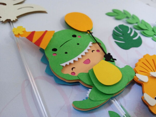 Arquivo Topo de Bolo Dinossauro Baby 3d - Imagem 3