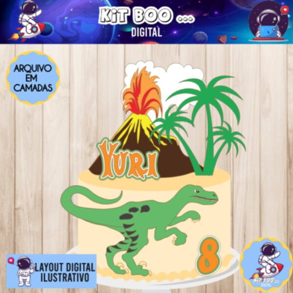 Arquivo Topo de Bolo - Dinossauro