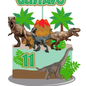 Arquivo topo de bolo dinossauro