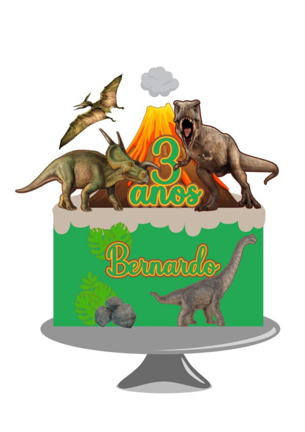 Arquivo topo de bolo dinossauro