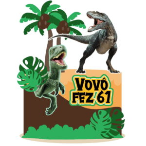 Arquivo topo de bolo dinossauro