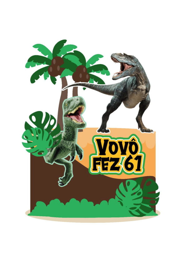 Arquivo topo de bolo dinossauro