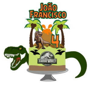 Arquivo topo de bolo dinossauro