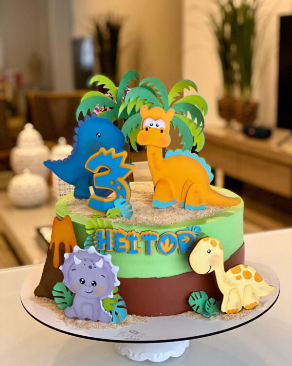 Arquivo Topo de Bolo - Dinossauros Cute
