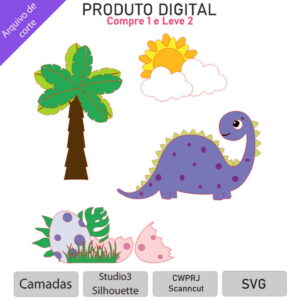 ARQUIVO Topo de bolo Dinossauro Baby