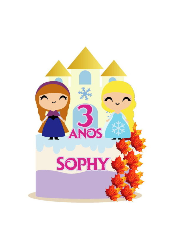 Arquivo topo de bolo frozen 2 castelo