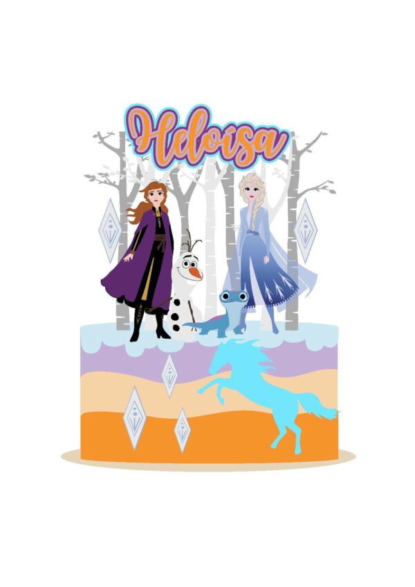 Arquivo topo de bolo frozen 2 galhos