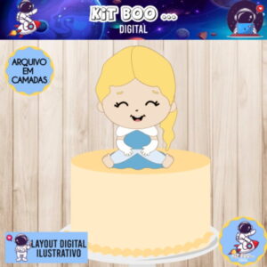 Arquivo Topo De Bolo - Frozen Elsa Cute