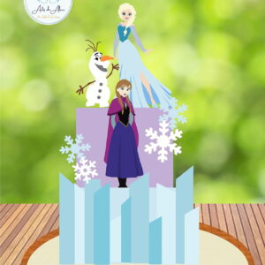 arquivo topo de bolo frozen em camadas
