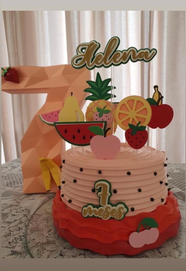 Arquivo Topo de Bolo Frutas 3d - Image 3