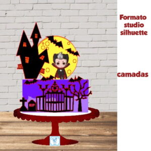 ARQUIVO TOPO DE BOLO HALLOWEEN Vampiro -02-COD: 36