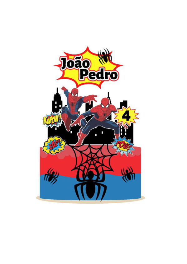 Arquivo topo de bolo homem aranha 4