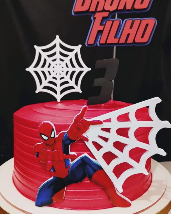 Arquivo de Corte - Topo de Bolo Homem Aranha - Imagem 2
