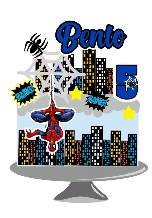 Arquivo topo de bolo homem aranha