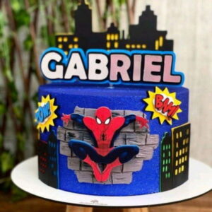 Arquivo Topo de Bolo Homem Aranha Camadas #11043 Studio