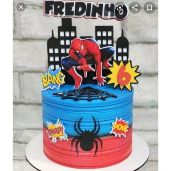 Arquivo Topo de Bolo Homem Aranha Camadas #11045 Studio
