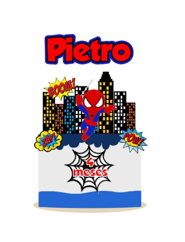 Arquivo topo de bolo homem aranha cute