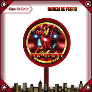 Arquivo Topo de Bolo - Homem de Ferro