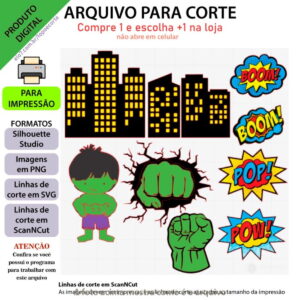 ARQUIVO Topo de bolo Hulk Baby +1 arquivo da loja