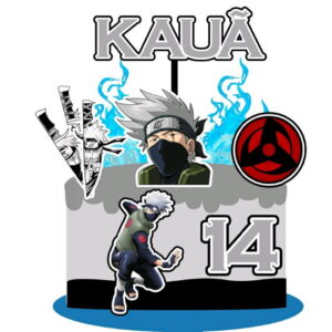 Arquivo topo de bolo Kakashi Naruto