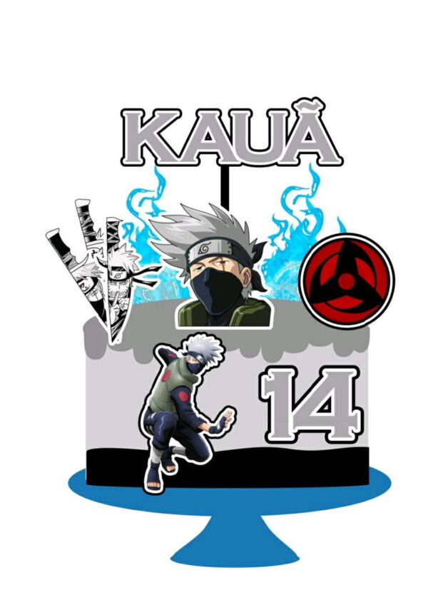Arquivo topo de bolo Kakashi Naruto
