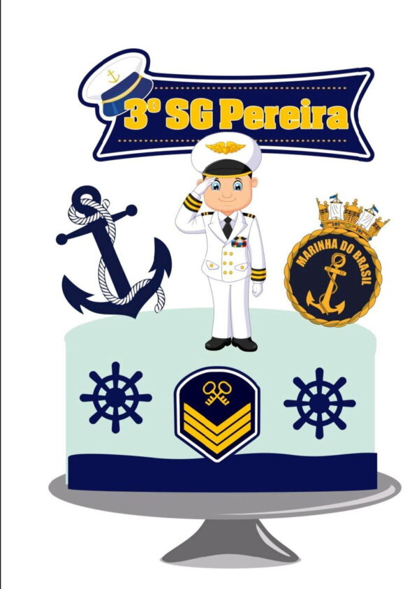 Arquivo topo de bolo Marinha