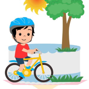Arquivo Topo de Bolo - Menino bicicleta