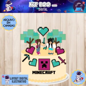 Arquivo Topo de Bolo - Minecraft Menina