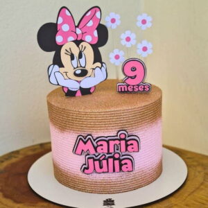 Arquivo Topo de Bolo Minnie Rosa