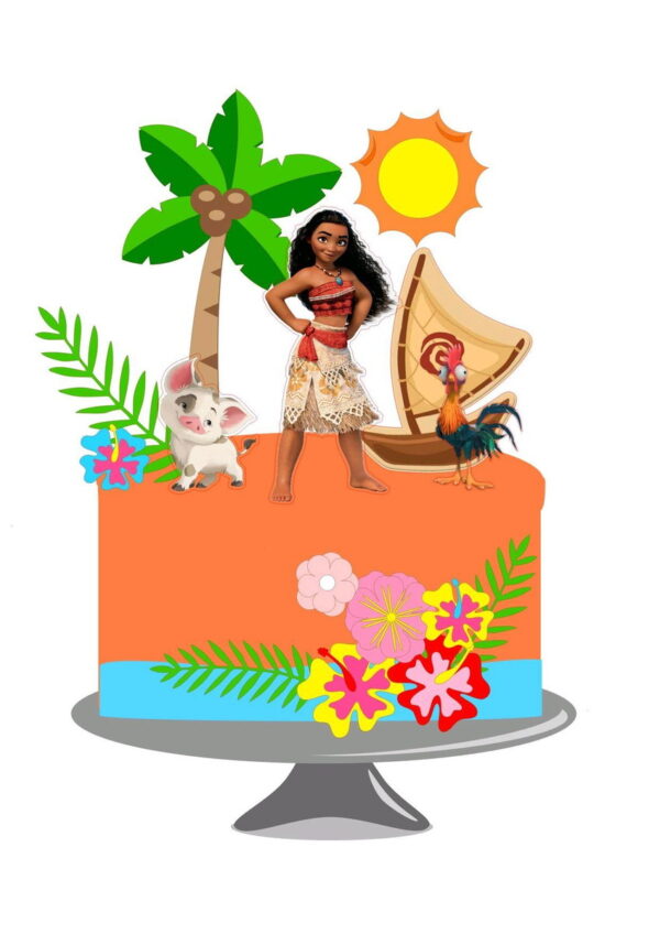 Arquivo topo de bolo Moana
