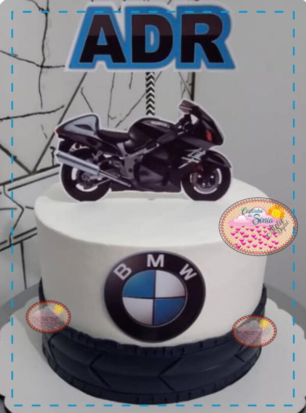 Arquivo topo de bolo MOTO BMW - 1253 STUDIO