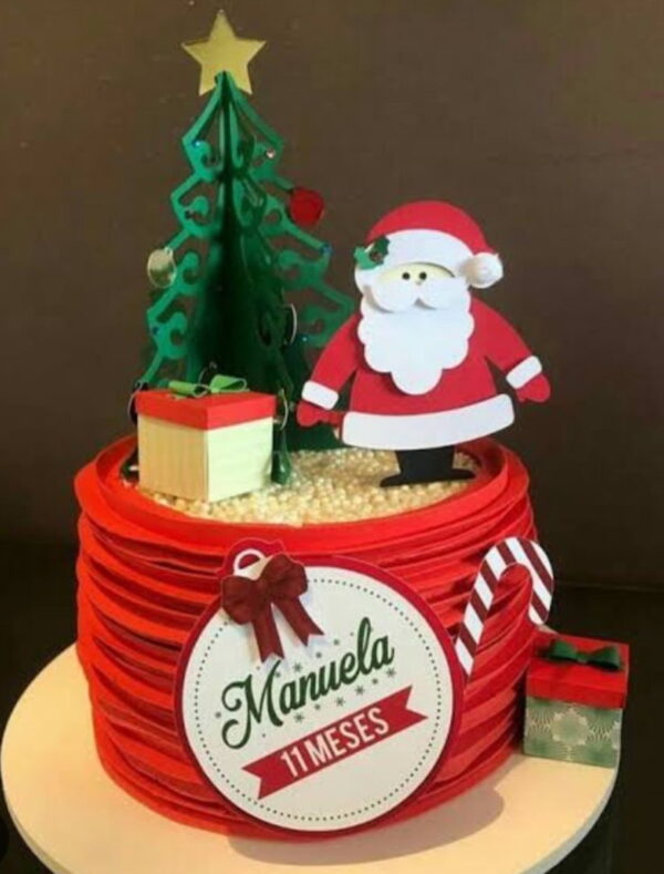 Arquivo Topo de Bolo Natal Arvore 3d
