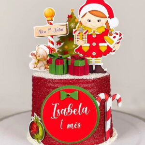 Arquivo Topo de Bolo Natal menina