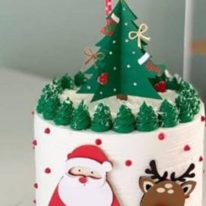 Arquivo Topo de Bolo Natal Papai Noel Renas .studio