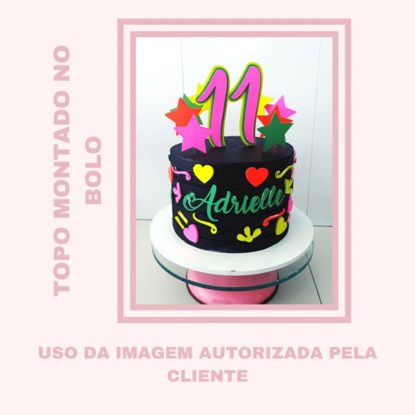 Arquivo Topo de Bolo Neon - Image 2