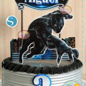 Arquivo Topo de bolo PANTERA NEGRA- 823 STUDIO