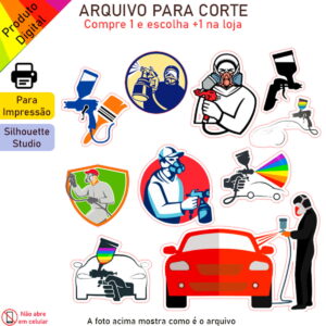 ARQUIVO Topo de bolo Pintura De Carro +1 arquivo da loja