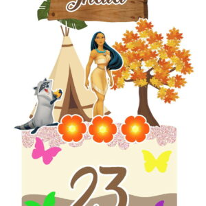 Arquivo topo de bolo pocahontas
