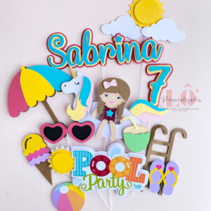 Arquivo Topo de Bolo Pool Party