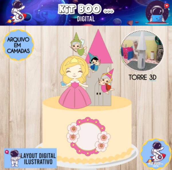 Arquivo Topo de Bolo - Princesa Aurora