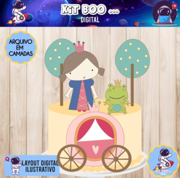 Arquivo Topo De Bolo - Princesa Cute