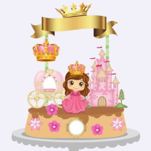 Arquivo Topo de Bolo - Princesa Cute