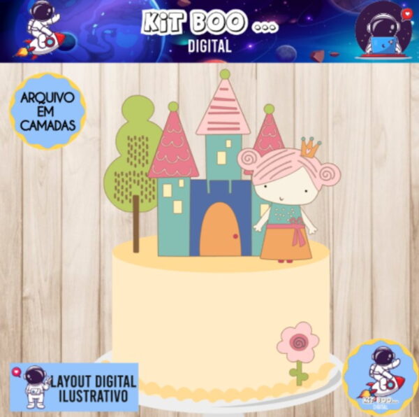 Arquivo Topo De Bolo - Princesa Cute