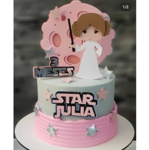 Arquivo Topo de Bolo - Princesa Leia