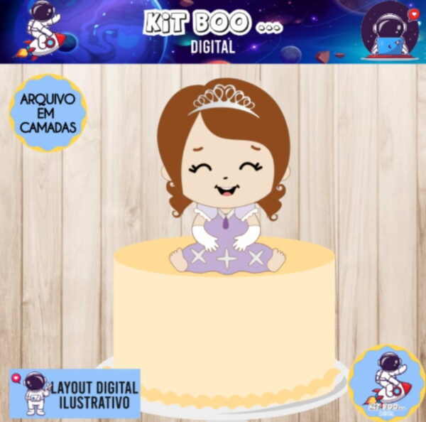 Arquivo Topo De Bolo - Princesa Sofia Cute