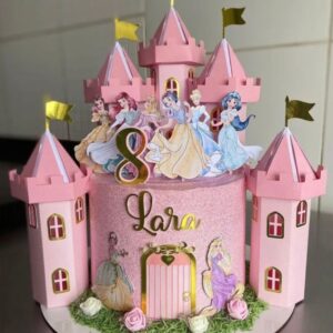 Arquivo Topo de Bolo Princesas com Castelo