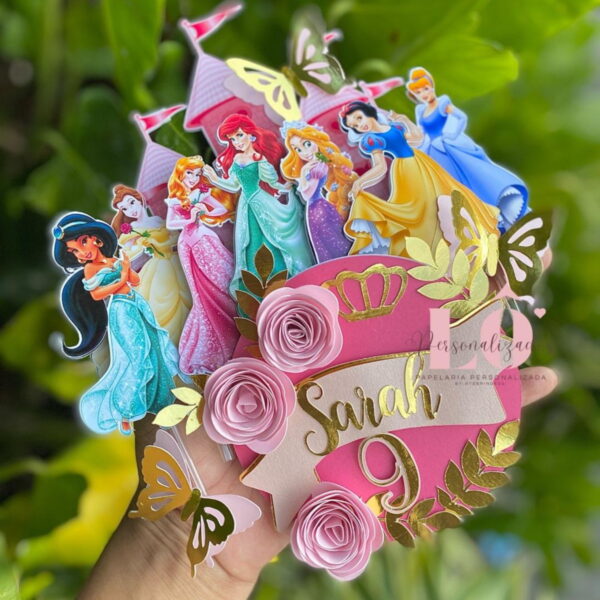 Arquivo Topo de Bolo Princesas Disney - Image 2