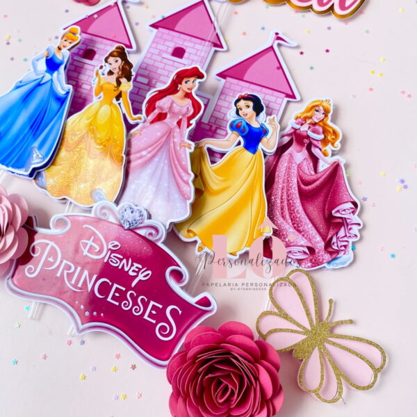 Arquivo Topo de Bolo Princesas Disney - Imagem 2