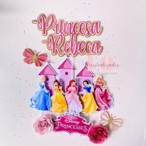 Arquivo Topo de Bolo Princesas Disney