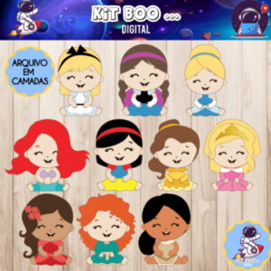 Arquivo Topo De Bolo - Princesas Disney Cute 1